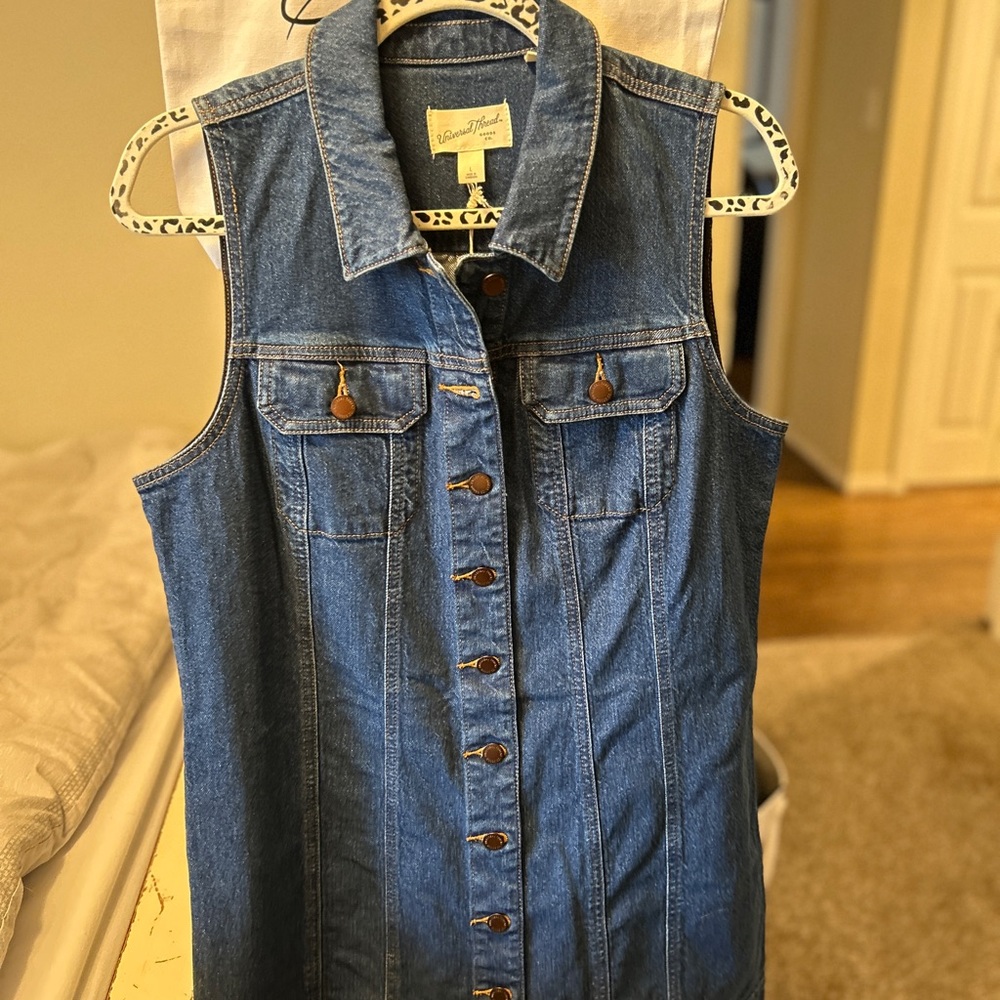 Target Universal Thread Denim Sleeveless Button-Down Dress